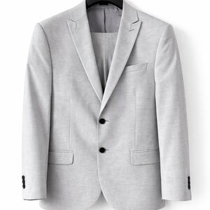 J.Ferrar Slim Fit Suit Jacket + Pants Light Gray | 42 Short